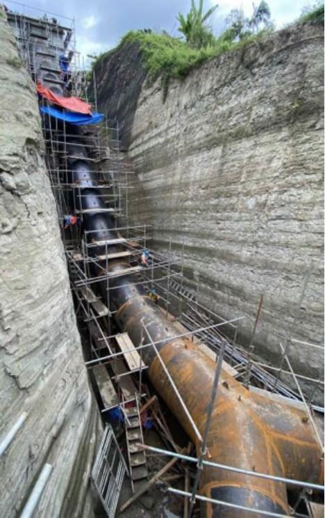 Mangima HPP penstock installation, Philippines
